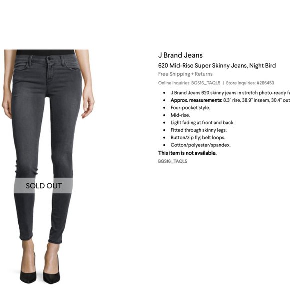 J Brand super skinny jeans in night bird - Picture 1 of 7